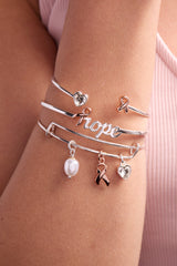 Breast Cancer Awareness Pink Ribbon Flex Cuff, Bracelets, $ 34.00, A Moment Of Now™