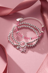 Breast Cancer Awareness Pink Ribbon Bangle, Bracelets, $ 34.00, A Moment Of Now™