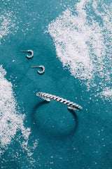 Puffy Rope Textured Huggie Hoop Earring, Earrings, $ 28.00, A Moment Of Now™