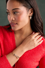 Bow Pearl Coquette Tension Bangle, Bracelets, $ 44.00, A Moment Of Now™