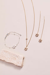 Star of David Delicate Pave Crystal Threader Earrings, Earrings, $ 44.00, A Moment Of Now™