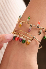 Christmas Light Bulb Charm Bangle | Boutique In USA, Bracelets, $ 44.00, A Moment Of Now™