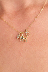 Taurus Zodiac Charm Cluster Necklace, Necklaces, $ 54.00, A Moment Of Now™
