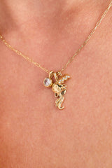 Aquarius Zodiac Charm Cluster Necklace, Necklaces, $ 54.00, A Moment Of Now™