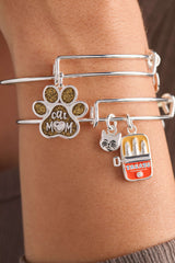 Cat Mom Charm Bangle, Bracelets, $ 28.00, A Moment Of Now™