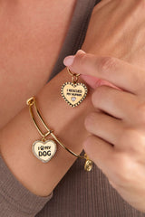 'I Love My Dog' Bangle & Pet Collar Charm Set of 2, Bracelets, $ 44.00, A Moment Of Now™
