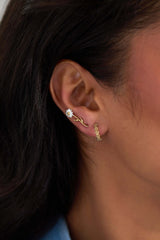 Daisy Flower Stud and Huggie Hoop Earring Set of 3 | Boutique In USA, Earrings, $ 58.00, A Moment Of Now™