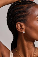 Coffee Bean Pave Crystal Stud Earrings, Earrings, $ 28.00, A Moment Of Now™