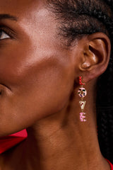 Sweet Shop 'Love' Linear Drop Statement Earrings, Earrings, $ 48.00, A Moment Of Now™
