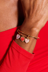 Sweet Shop 'Be Mine' Heart Multi Charm Bangle, Bracelets, $ 38.00, A Moment Of Now™
