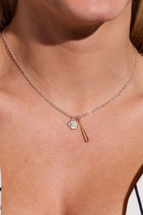 Baseball Duo Charm Pendant Necklace, Necklaces, $ 44.00, A Moment Of Now™