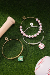 "You're A Catch" Baseball Charm Bangle, Bracelets, $ 28.00, A Moment Of Now™
