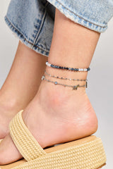 Blue Ombre Semi-Precious Beaded Anklet, Anklets, $ 38.00, A Moment Of Now™