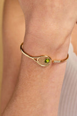 Tennis Racket 'You Are Serving' Hinge Cuff Bracelet, Bracelets, $ 54.00, A Moment Of Now™