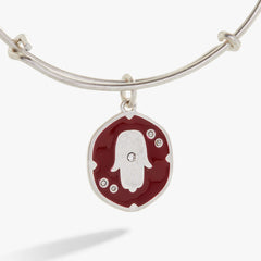Glass Crystal Hamsa Charm Bangle | Boutique In USA, Bracelets, $ 13.90, A Moment Of Now™