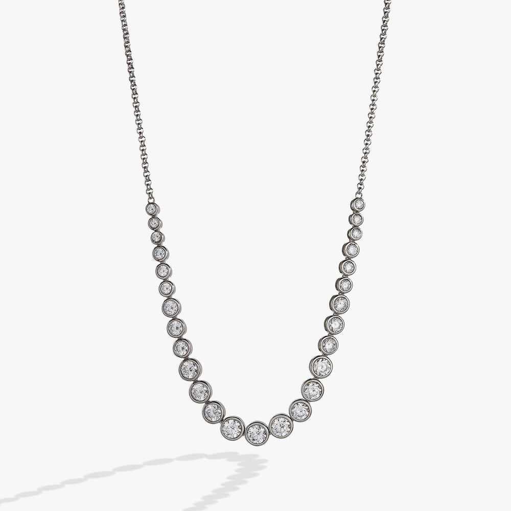 Crystal Tennis Necklace | Boutique In USA, Necklaces, $ 58.00, A Moment Of Now™
