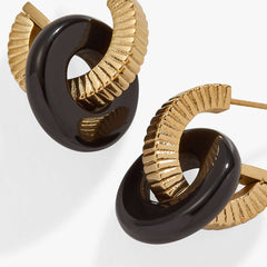 Black Onyx Textured Earrings | Boutique In USA, Earrings, $ 18.90, A Moment Of Now™