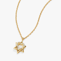 Star of David Heart Necklace, 14kt Gold Plated | Boutique In USA, Necklaces, $ 98.00, A Moment Of Now™