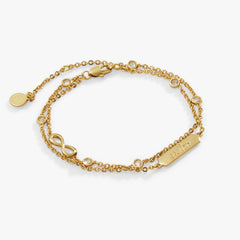 Sister Infinity Chain Double Strand Bracelet, Bracelets, $ 38.00, A Moment Of Now™