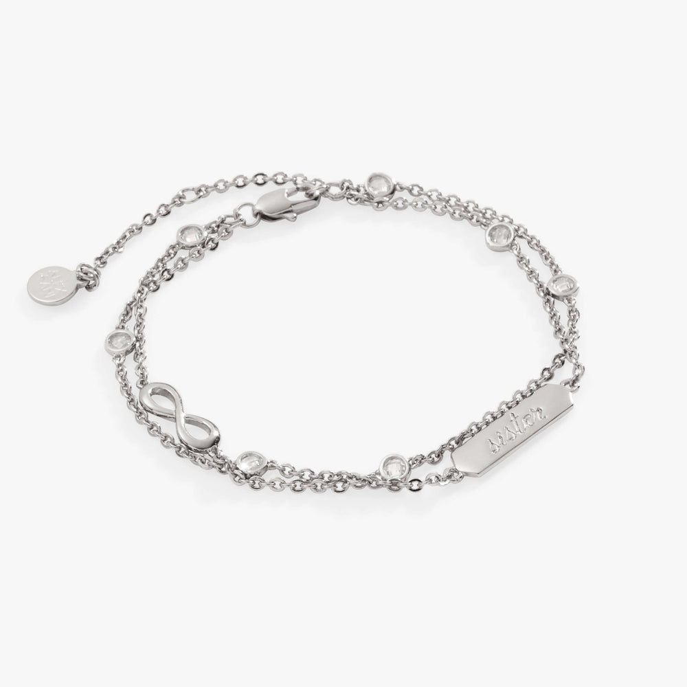 Sister Infinity Chain Double Strand Bracelet | Boutique In USA, Bracelets, $ 38.00, A Moment Of Now™