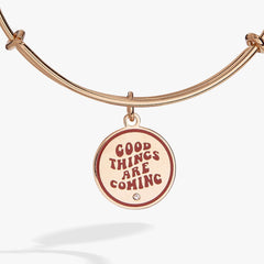 'Good Things Are Coming' Mantra Charm Bangle | Boutique In USA, Bracelets, $ 28.00, A Moment Of Now™