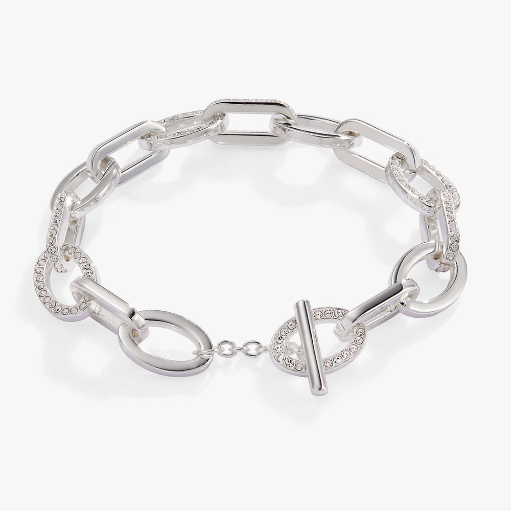 Oval Link Crystal Chain Toggle Bracelet | Boutique In USA, Bracelets, $ 29.90, A Moment Of Now™