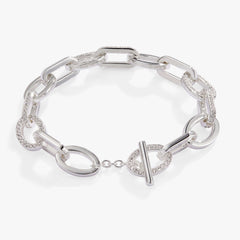Oval Link Crystal Chain Toggle Bracelet | Boutique In USA, Bracelets, $ 29.90, A Moment Of Now™