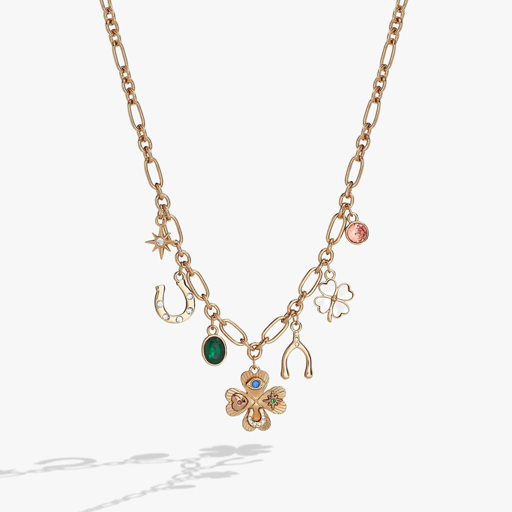 Lucky Four Leaf Clover Charm Necklace | Boutique In USA, Necklaces, $ 68.00, A Moment Of Now™