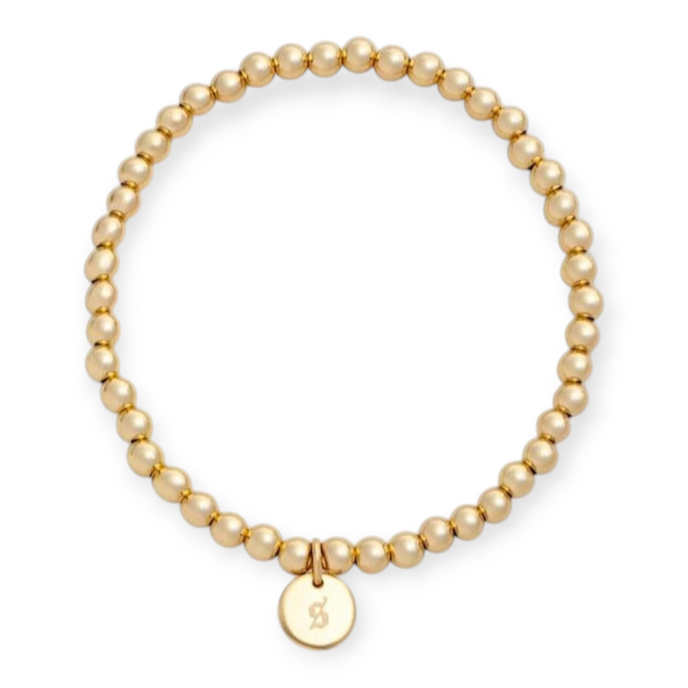 Old English Initial Juno Bracelet 4mm | 14K Gold Filled, Bracelets, $ 84.00, A Moment Of Now™