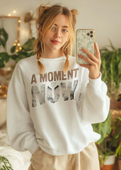 Mindfulness A Moment Of Now™ Retro Graphic Unisex Sweatshirt