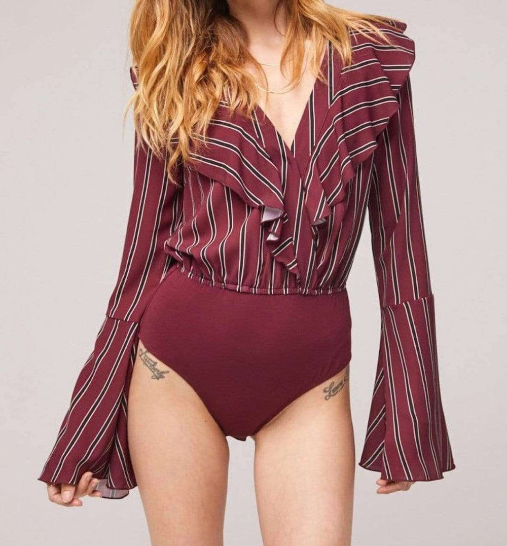 Audrey Striped Bodysuit | Boutique In USA, , $ 64.00, A Moment Of Now™