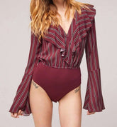 Audrey Striped Bodysuit | Boutique In USA, , $ 64.00, A Moment Of Now™