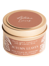 Autumn Leaves Tin Candle