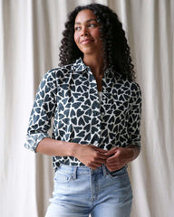 More Love Top | Downeast – Hearts Print Button-Down Blouse, Shirts, $ 23.04, A Moment Of Now™