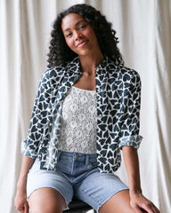 More Love Top | Downeast – Hearts Print Button-Down Blouse, Shirts, $ 23.04, A Moment Of Now™
