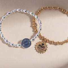'Mom, A Title Above Queen' Beaded Stretch Charm Bracelet, Bracelets, $ 21.90, A Moment Of Now™