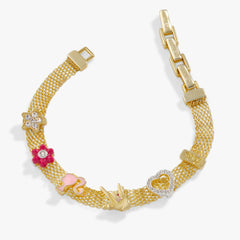 Barbie™ Multicharm Mesh Chain Bracelet, Bracelets, $ 58.00, A Moment Of Now™