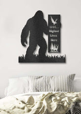 Bigfoot Custom Name, House Number, Message Metal Steel Wall Decor Personalized Gift