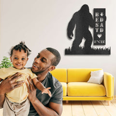 Bigfoot Custom Name, House Number, Message Metal Steel Wall Decor Personalized Gift