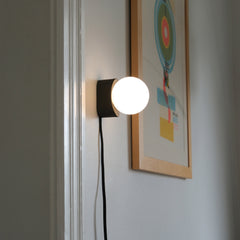 Iota Ceramic Wall Sconce Lamp with Glass Globe | Handmade in USA, Lamps, $ 229.00, A Moment Of Now™
