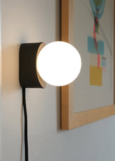 Iota Ceramic Wall Sconce Lamp with Glass Globe - Handmade in USA