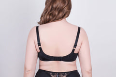 Bra Milavitsa 120151 - Elastic & Lace, Double-Segment Cups, Wide Straps