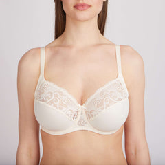 Bra Milavitsa 120151 - Elastic & Lace, Double-Segment Cups, Wide Straps