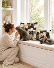 Cat Lover’s Dream Throw Pillow – Covered in As Many Cute Cats as Possible!