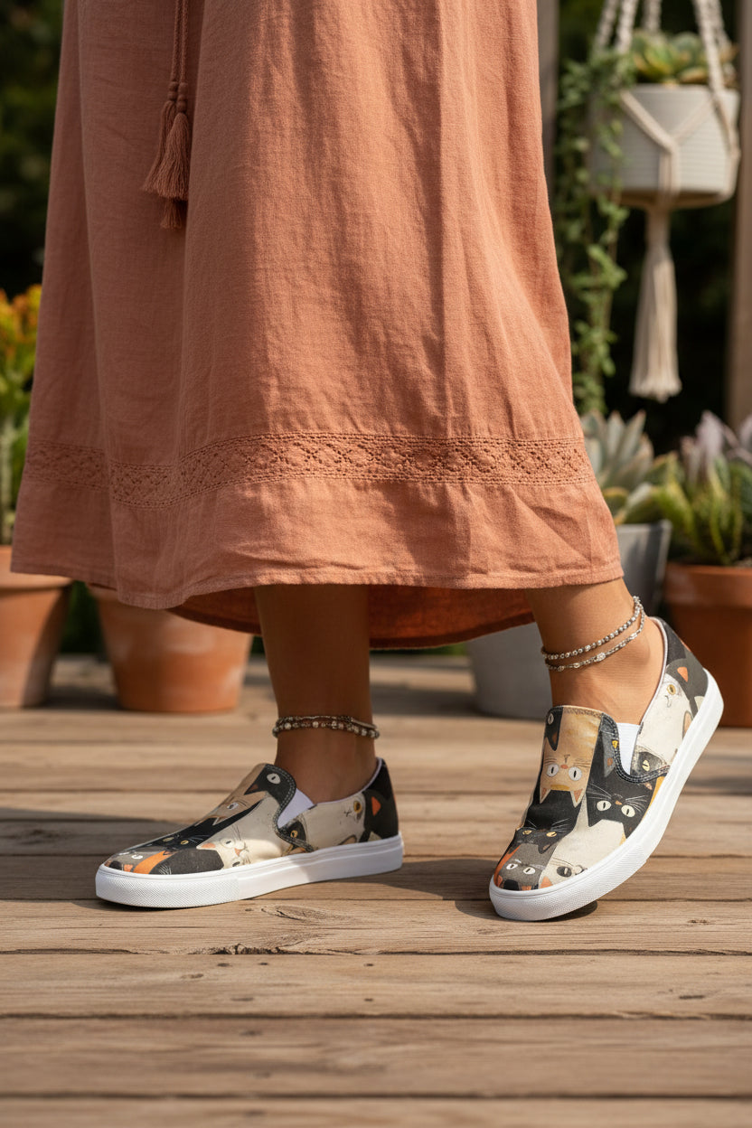 Cat Lover’s Dream Women’s Slip-On Canvas Shoes | Boutique In USA, sneakers, $ 65.00, A Moment Of Now™