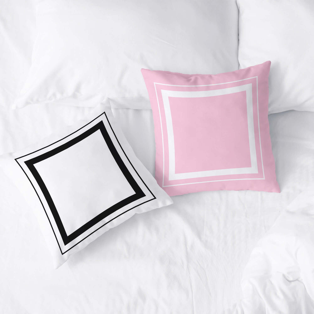 Custom Double Border Frame Decorative Throw Pillow Cushion | Boutique In USA, Throw Pillows, $ 55.00, A Moment Of Now™