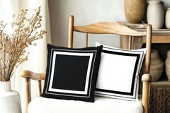 Custom Double Border Frame Decorative Throw Pillow Cushion | Boutique In USA, Throw Pillows, $ 55.00, A Moment Of Now™