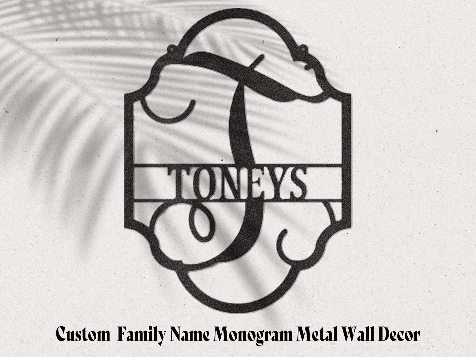 Custom Family Name Initial Metal Sign Wall Decor USA Made Metal Decal, Metal Signs, $ 47.95, A Moment Of Now™