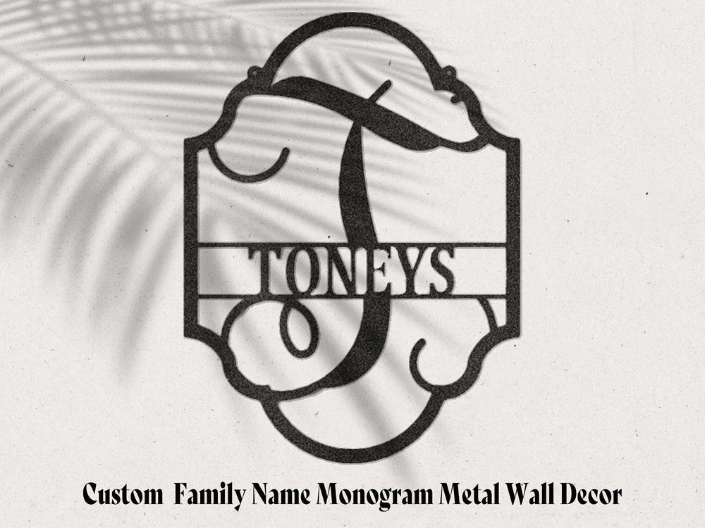 Custom Family Name Initial Metal Sign Wall Decor USA Made Metal Decal, Metal Signs, $ 47.95, A Moment Of Now™