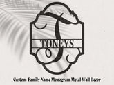 Custom Family Name Initial Metal Sign Wall Decor USA Made Metal Decal, Metal Signs, $ 47.95, A Moment Of Now™